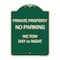 Signmission Private Property No Parking We Tow Day or Night Heavy-Gauge Aluminum Sign, 24" x 18", G-1824-24620 A-DES-G-1824-24620 - alternate 1